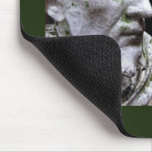 Francis met vogelstandbeeld muismat (Hoek)