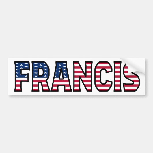 Francis Name Vorname USA Aufkleber Sticker Auto (Voorkant)