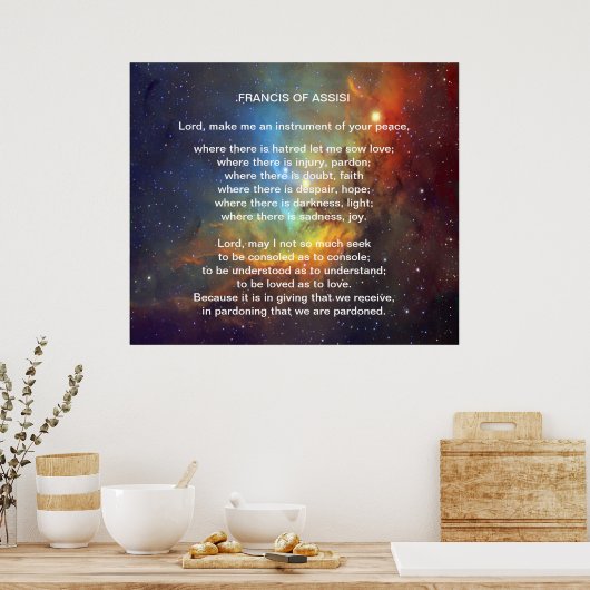 Francis of Assisi gebed Poster (Keuken)