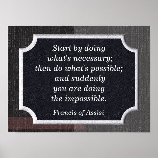 Francis of Assisi quote - print (Voorkant)