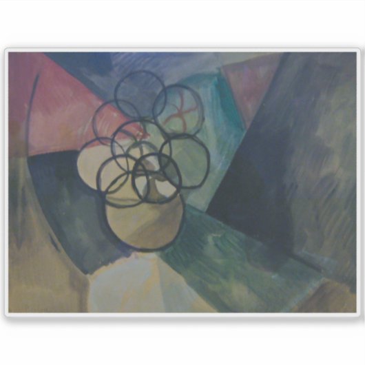 Francis Picabia, Caoutchouc, 1909., Abstracte kuns Sticker (Voorkant)