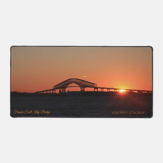 Francis Scott Key Bridge Deskmat Bureaumat (Voorkant)