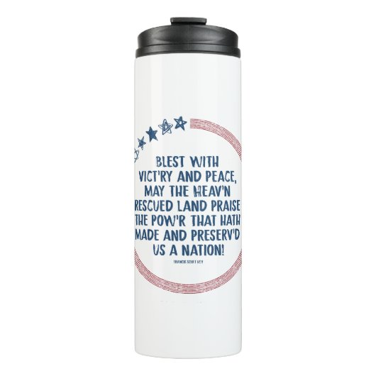 Francis Scott Key - God prijzen voor vrijheid Thermosbeker (Voorkant)