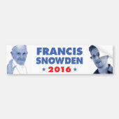 Francis Snowden 2016 bumpersticker (Voorkant)