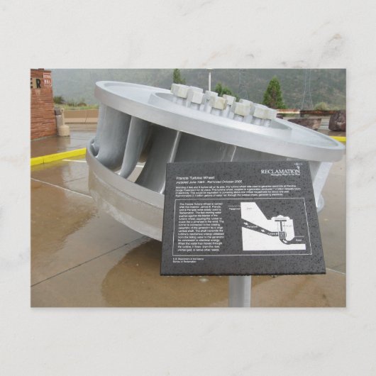 Francis Turbine Wheel, Flaming Gorge Dam, Utah Briefkaart (Voorkant)