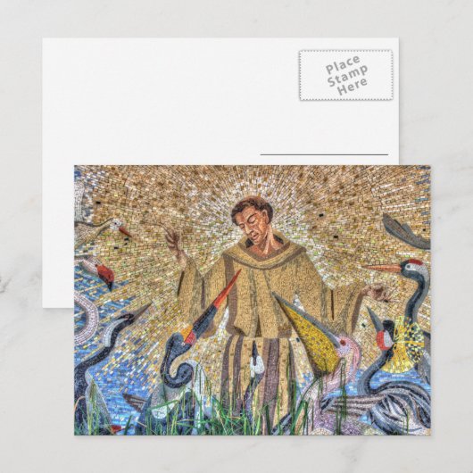 Francis van Assisi Mosaic Briefkaart (Voorkant / Achterkant)
