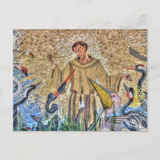 Francis van Assisi Mosaic Briefkaart (Voorkant)