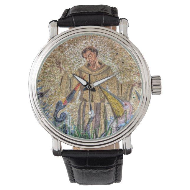 Francis van Assisi Mosaic Horloge (Voorkant)
