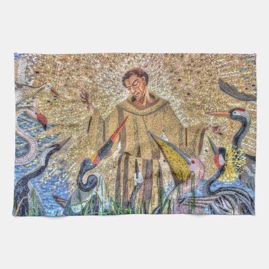 Francis van Assisi Mosaic Theedoek (Horizontaal)