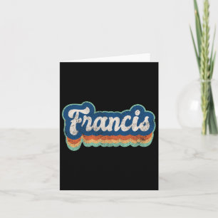 Francis Voornaam Jongen Vintage Stijl 70s 80s Pers Kaart