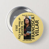 Francisca Villar voor burgemeester van NYC 2013 Ronde Button 7,6 Cm (Voorkant /achterkant)