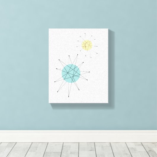 Franciscan Starburst Mid Century Modern Canvas (Insitu (Houten vloer))