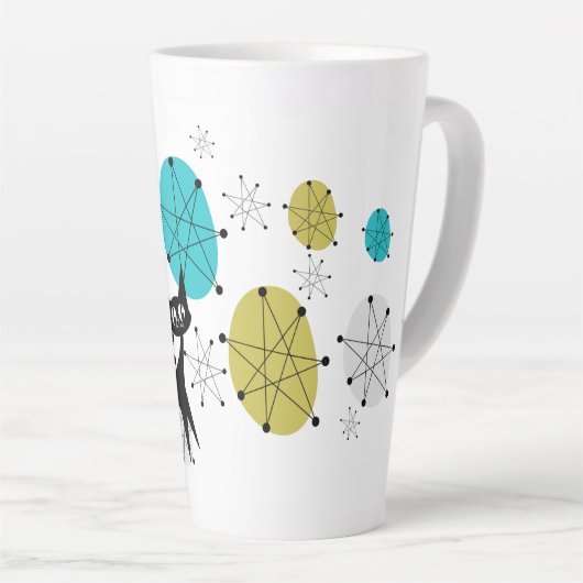 Franciscan Starburst Mid Mod Atomic Cat Latte Mok (Rechterhoek)