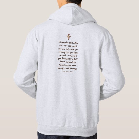 Franciscan Sweatshirt - Van Evangelie tot het leve (Achterkant)