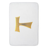 Franciscan Tau Cross Pax et Bonum Gold Metallic Badmat (Voorkant Verticaal)