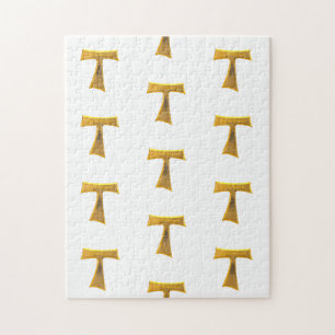 Franciscan Tau Cross Pax et Bonum Gold Metallic Legpuzzel