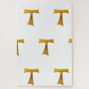 Franciscan Tau Cross Pax et Bonum Gold Metallic Legpuzzel