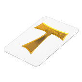 Franciscan Tau Cross Pax et Bonum Gold Metallic Magneet (Linkerzijde)
