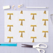 Franciscan Tau Cross Pax et Bonum Gold Metallic Tissuepapier (Craft)