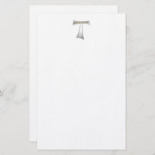Franciscan Tau Cross Peace and Good Silver & Gold Briefpapier (Voorkant / Achterkant)