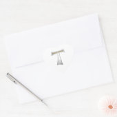 Franciscan Tau Cross Peace and Good Silver & Gold Hart Sticker (Envelop)