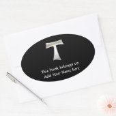 Franciscan Tau Cross Peace and Good Silver & Gold Ovale Sticker (Envelop)