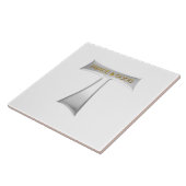 Franciscan Tau Cross Peace and Good Silver & Gold Tegeltje (Zijkant)