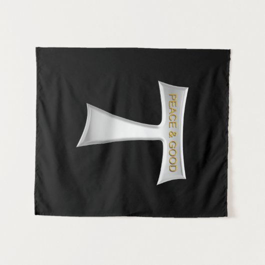 Franciscan Tau Cross Peace and Good Silver & Gold Wandkleed (Voorkant (horizontaal))