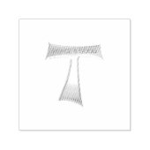 Franciscan Tau Cross Peace and Good Silver & Gold Zelfinktende Stempel (Design)