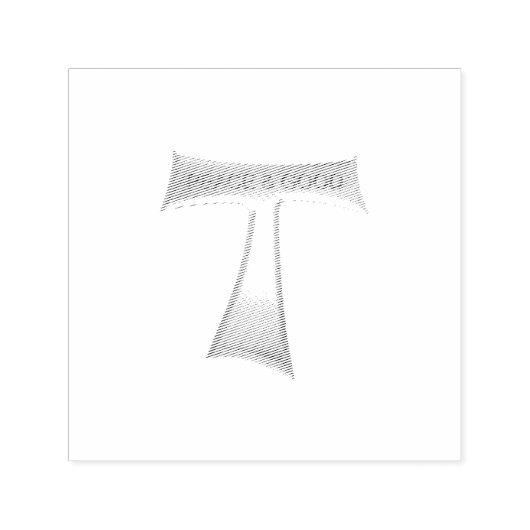 Franciscan Tau Cross Peace and Good Silver & Gold Zelfinktende Stempel (Design)