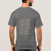 Franciscan TShirt Gospel to Life San Damiano Cross (Achterkant)