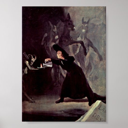 Francisco de Goya - De lamp van de Duivel Poster (Voorkant)