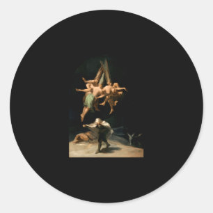 Francisco de Goya heksen Vlucht Horror Gothic Ronde Sticker
