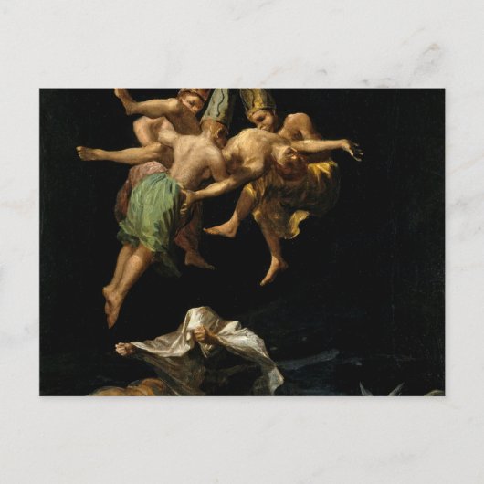 Francisco De Goya - Witches vliegen Briefkaart (Voorkant)