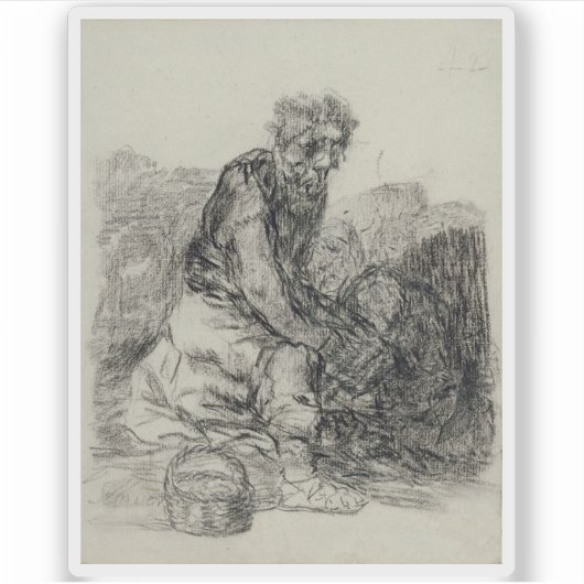 Francisco de Goya - Ze zijn stervende Sticker (Voorkant)