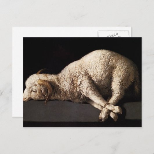 Francisco de Zurbaran- Agnus Dei Briefkaart (Voorkant / Achterkant)