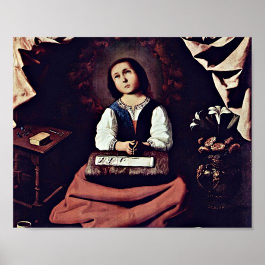 Francisco de Zurbaran - Praying Virgin Mary Poster (Voorkant)