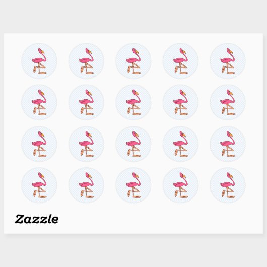 Francisco Flamingo Ronde Sticker (Vel)