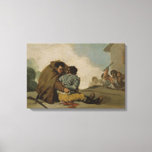 Francisco Goya - Friar Pedro Binds El Maragato Canvas Afdruk