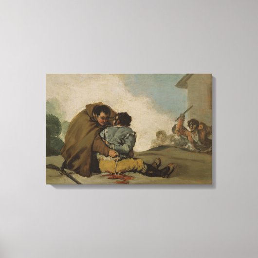 Francisco Goya - Friar Pedro Binds El Maragato Canvas Afdruk (Voorkant)