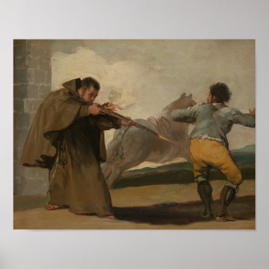 Francisco Goya - Friar Pedro Shoots El Maragato Poster (Voorkant)