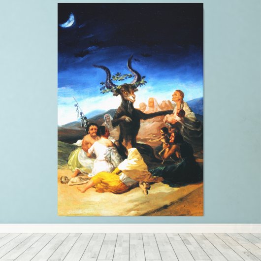 FRANCISCO GOYA - Heksensabbat - 1798 - Canvas Afdruk (Insitu (Houten vloer))