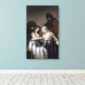 Francisco Goya Majas op een balkon Canvas Afdruk (Insitu (Houten vloer))