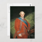 Francisco Goya-Portret van Charle IV van Spanje Briefkaart (Voorkant / Achterkant)