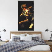 FRANCISCO GOYA - Saturnus verslindt een van zijn z Canvas Afdruk (Insitu (Slaapkamer))