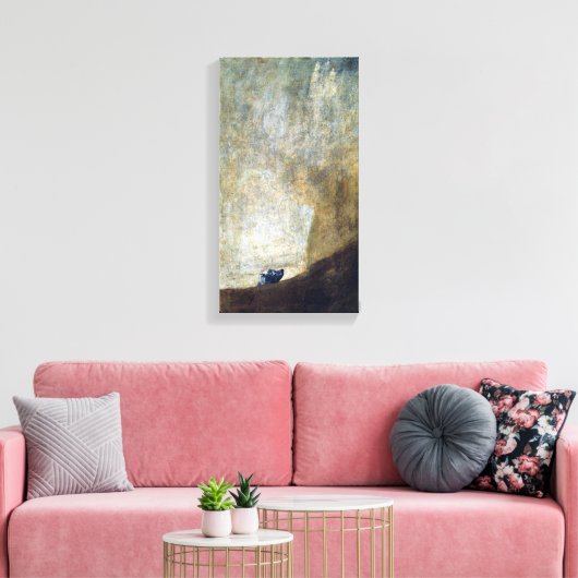 Francisco Goya The Dog Canvas Afdruk (Insitu (Woonkamer))