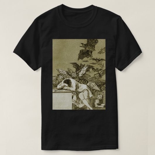 Francisco Goya The Sleep Of Reason Produceert Mons T-shirt (Design voorkant)