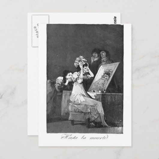 Francisco Goya- Till dood Briefkaart (Voorkant / Achterkant)