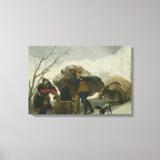 Francisco Goya - Winter Scene Canvas Afdruk (Voorkant)