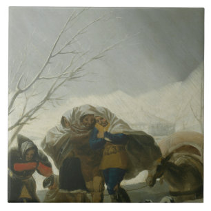 Francisco Goya - Winter Scene Tegeltje